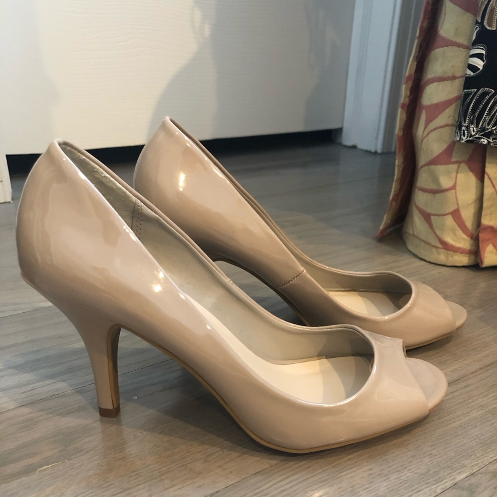 Tan Open Toed Heels